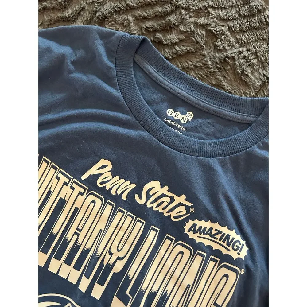 Penn State Gen2 Youth Large Blue T-Shirt (NWT)
